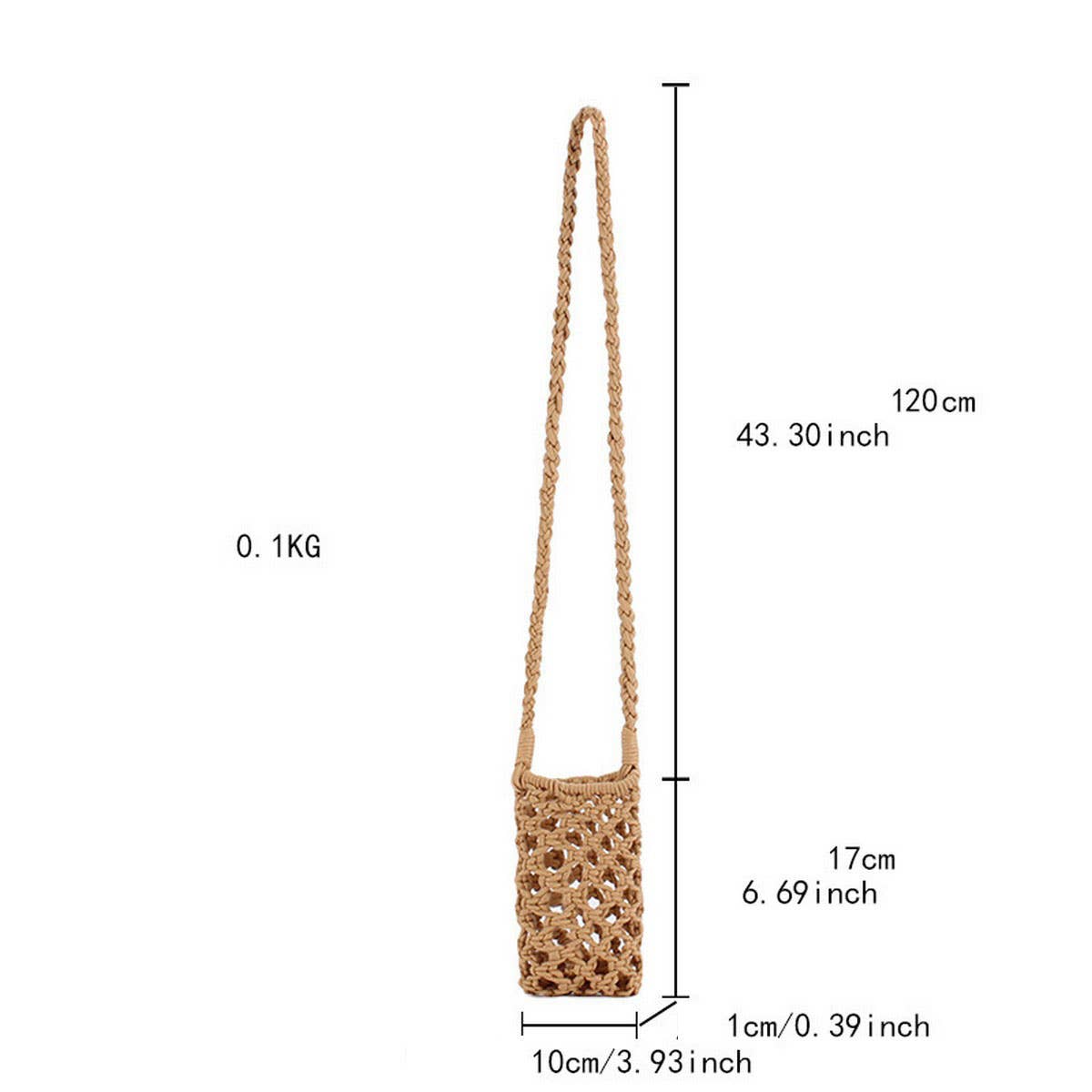 FASHIONABLE AND VERSATILE COTTON ROPE WOVEN BAG_CWAB4689