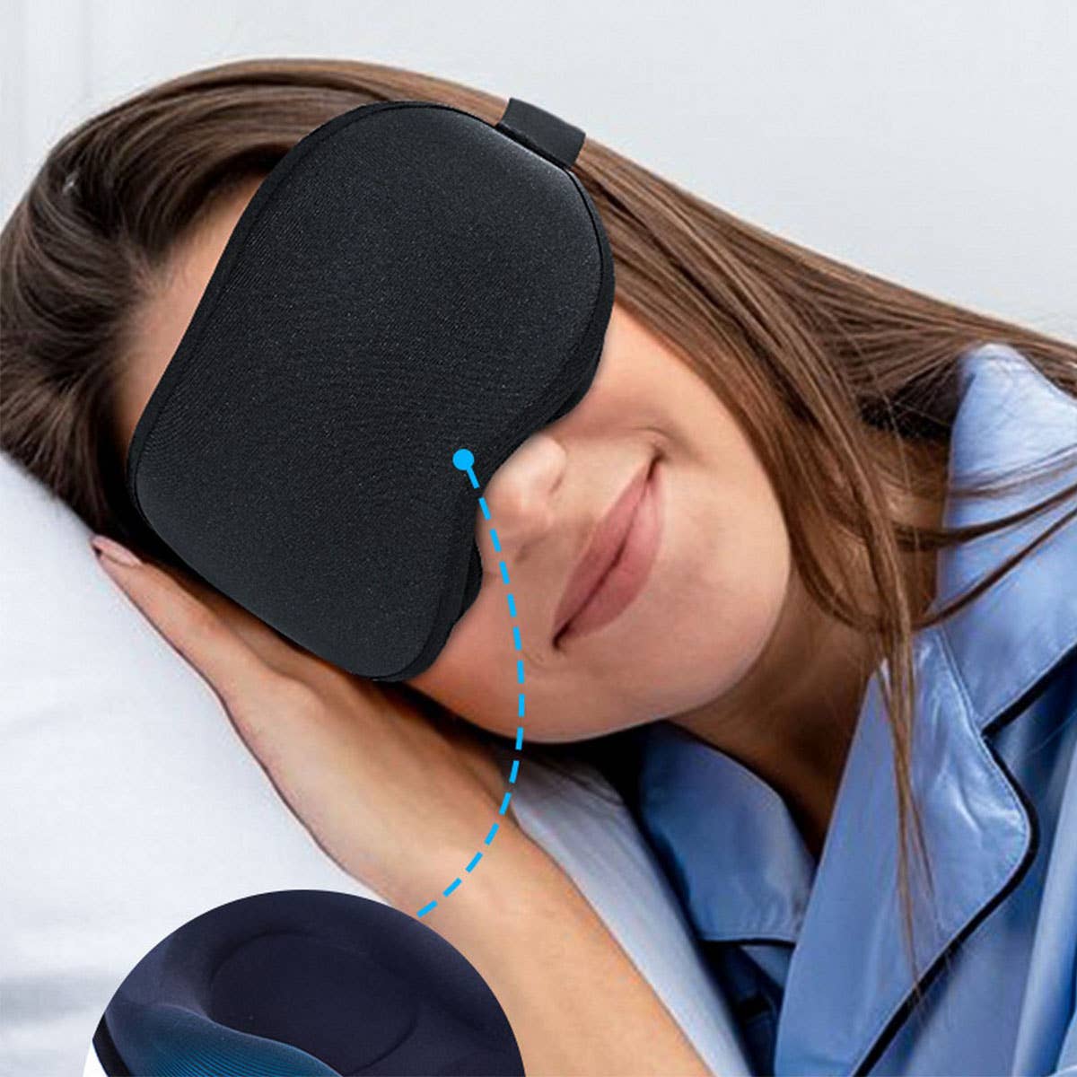 3D CONTOURED EYE MASK LIGHT BLOCKING SOFT_CWMM8045