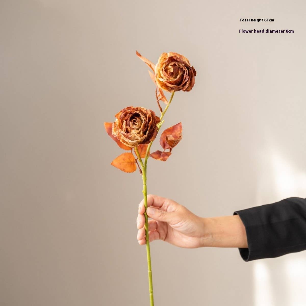 INK STYLED BURNT EDGE ROSE BOUQUET FOR DECOR_CWMM6572