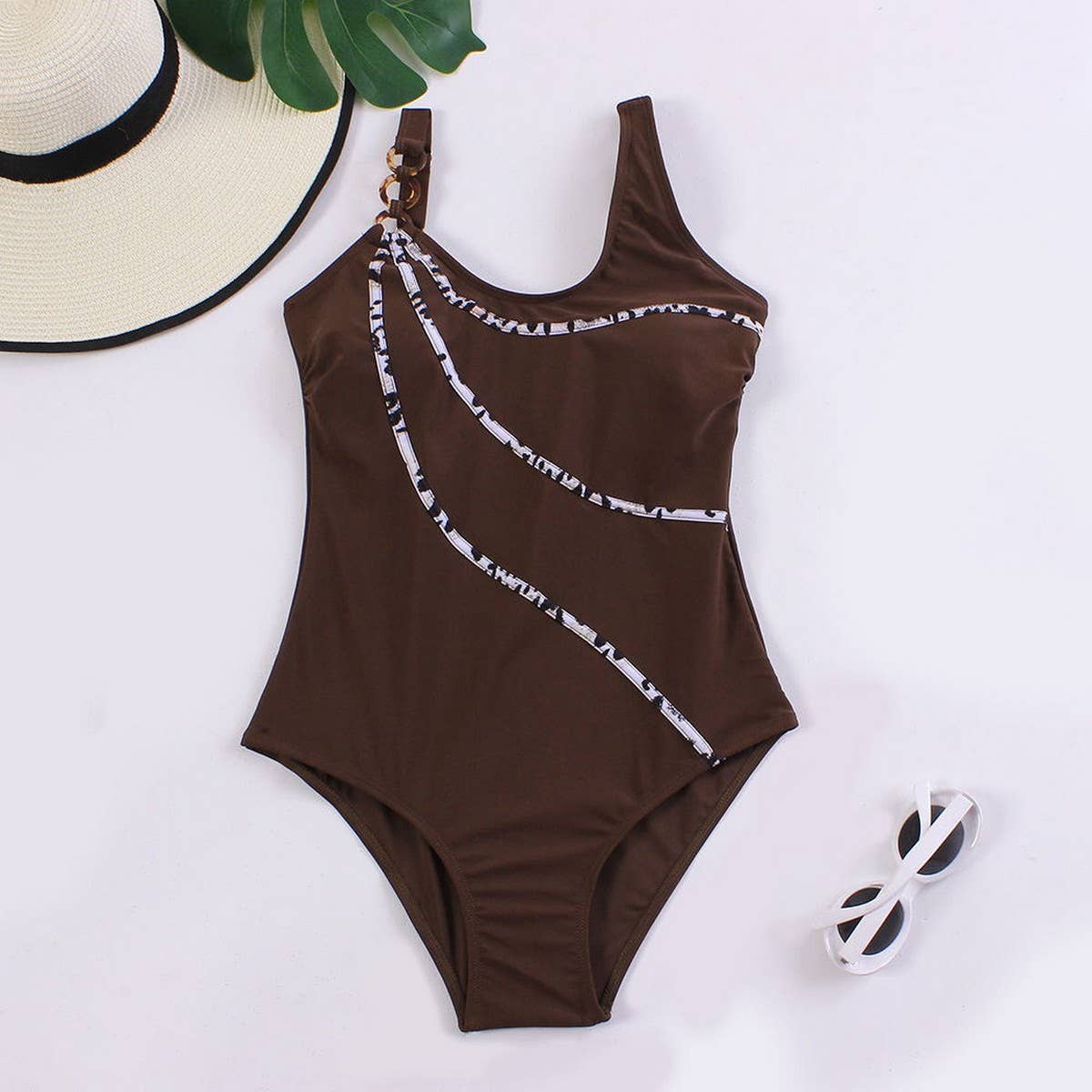 Adjustable Swimsuit With Circular Shoulder Straps_Cwmw0163