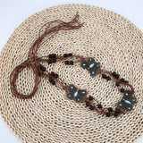 Cwabe0553_Bohemian Woven Belt With Butterfly Decoration