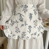 HALF BODY FALLEN LEAVES PLAID APRON_CWMM5800