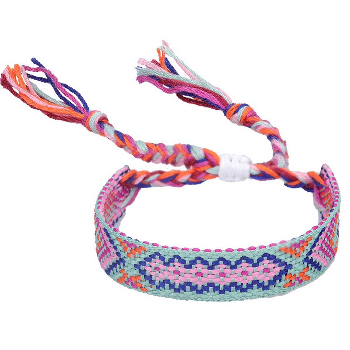 ETHNIC STYLE COLORFUL TASSEL WOVEN BRACELET_CWAJE0709