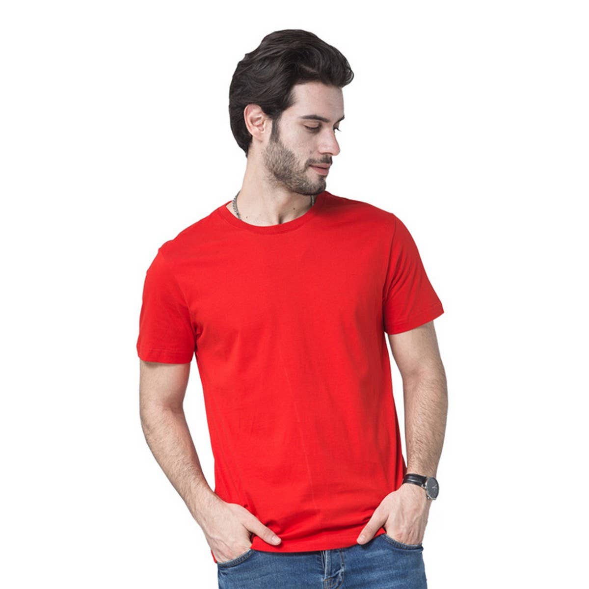 170G SLIM FIT COTTON CREWNECK TEE UNISEX BASIC SHIRT