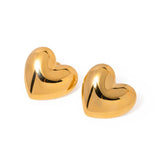SIMPLE AND POPULAR GLOSSY LOVE EARRINGS_CWAJE1357