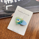 CHILDRENS CUTE HEART SHAPED DIAMOND HAIRPIN_CWAHA0730