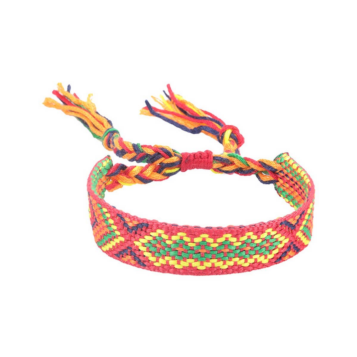 ETHNIC STYLE COLORFUL TASSEL WOVEN BRACELET_CWAJE0709