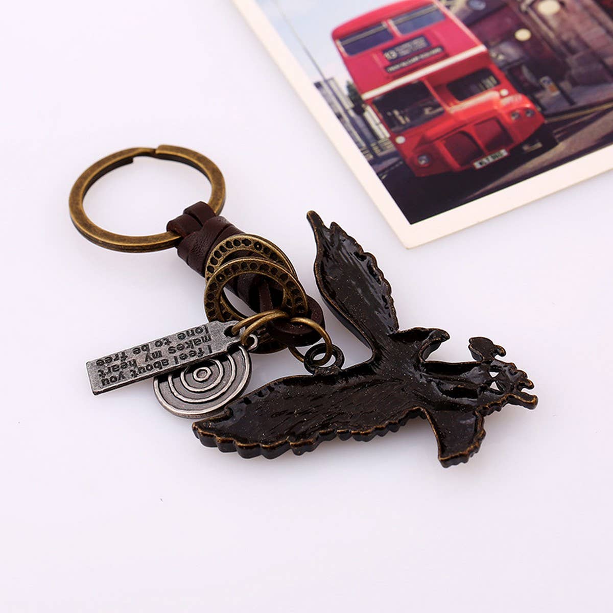 PERSONALIZED TRENDY EAGLE PENDANT CAR KEYCHAIN_CWMM4721