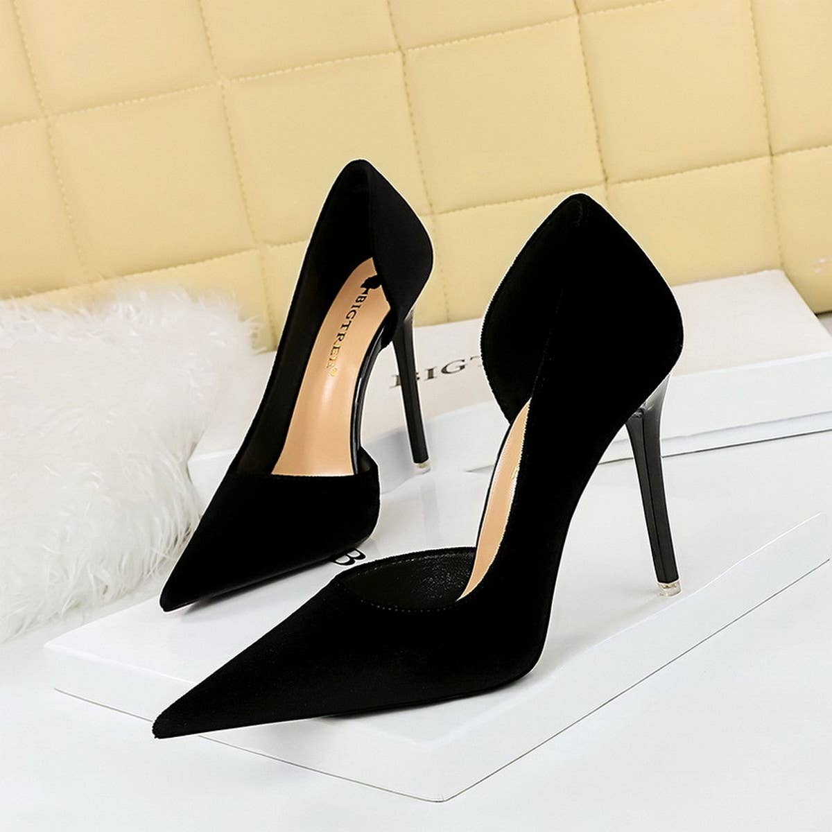 SHALLOW POINTED TOE SUEDE HIGH HEELED SHOES_CWSHH0068