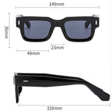 Versatile Studded Square Sunglasses Unisex_Cwasg1157
