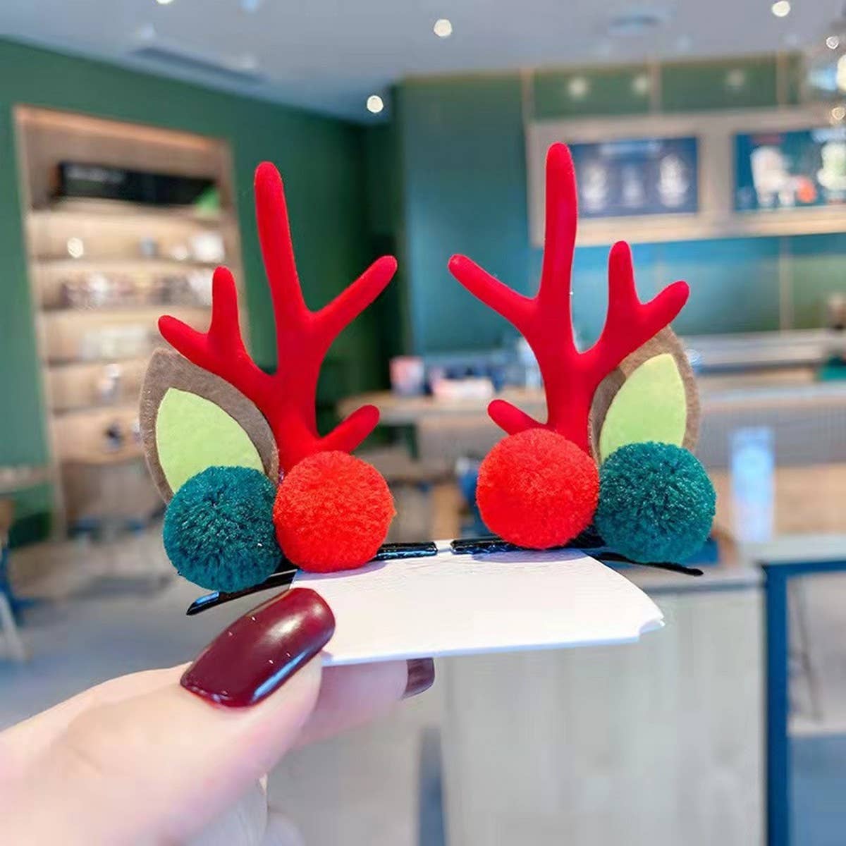 CHRISTMAS CUTE ELK HORN HAIRPIN HAIR ACCESSORIES_CWAHA3405