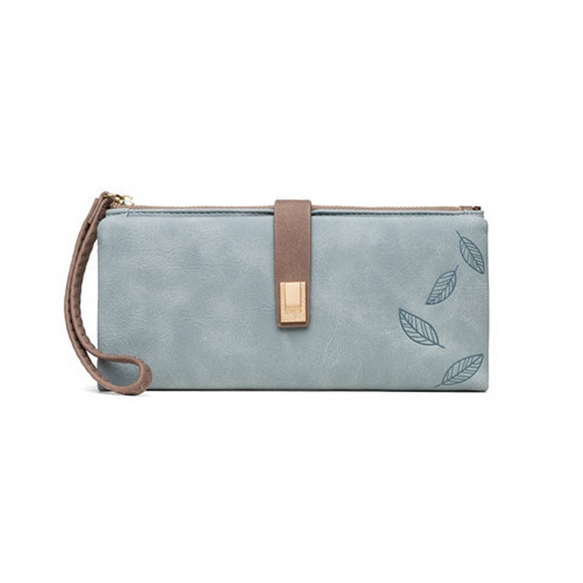 Women'S Long Vintage Matte Zip Clutch_Cwab2330