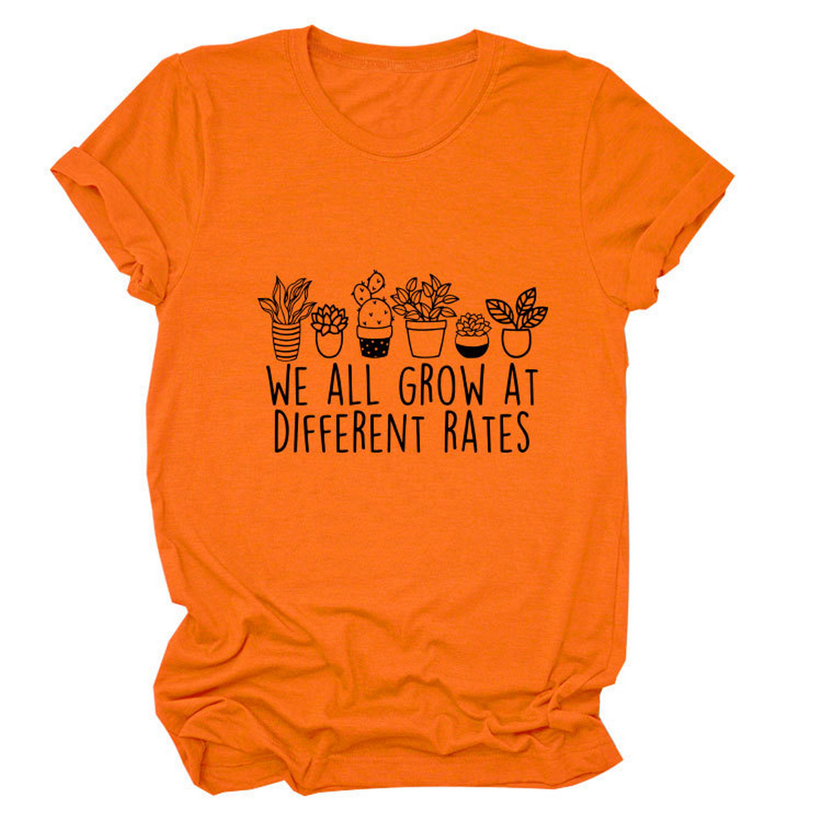 PRINTED CREW NECK TEE WE ALL GROW GRAPHIC_CWTTS1493