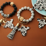 BULL HEAD WESTERN STYLE BRACELET KEYCHAIN_CWMM1289