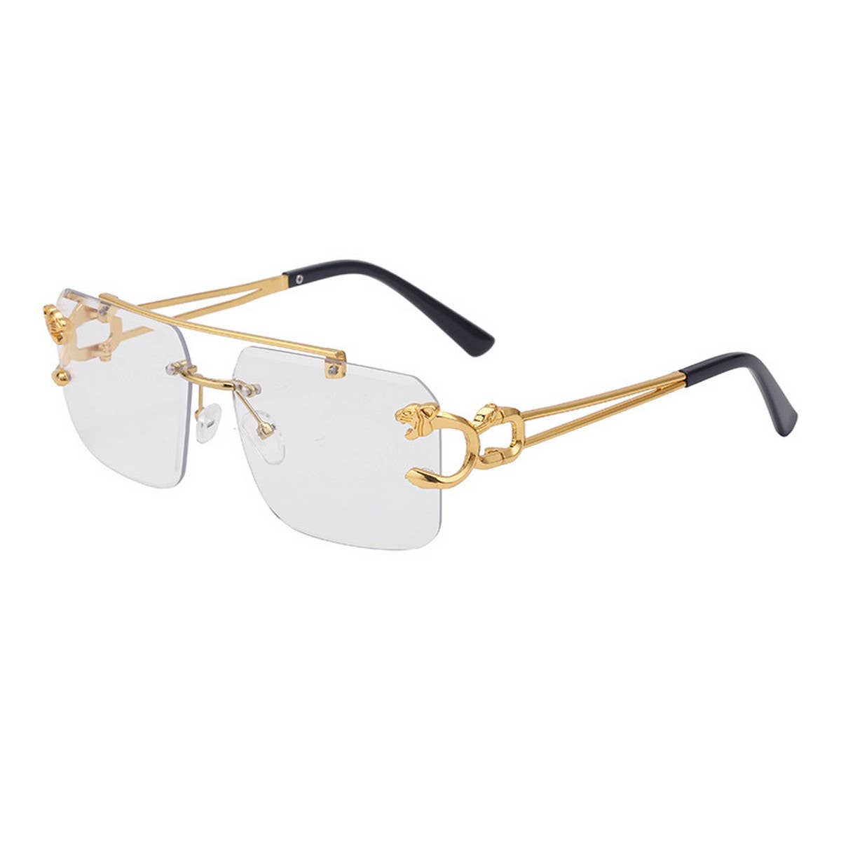 FASHION LEOPARD FRAMELESS TRIMMED SUNGLASSES_CWASG0618