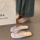 FLAT PEEP TOE SLIDE SANDALS FOR SUMMER_CWSHF0074