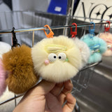 CUTE HAIRPIN SMALL FUR BALL KEYCHAIN PENDANT_CWMM2603