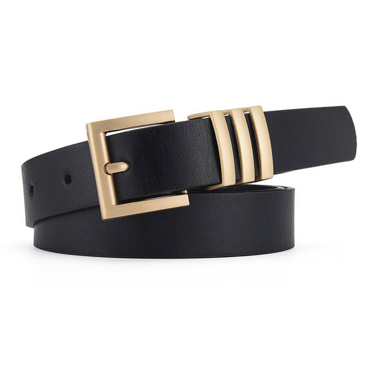 MATTE KOREAN STYLE METAL SQUARE BUCKLE BELT_CWASC0580