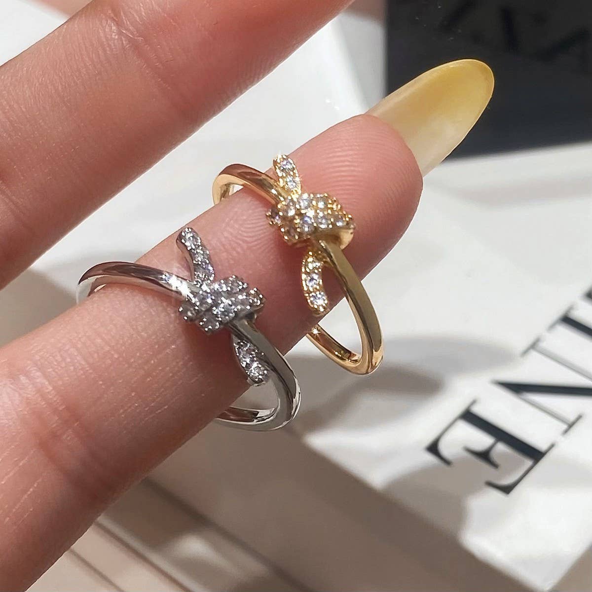 FASHIONABLE AND HIGH END SIMPLE ZIRCON OPEN RING_CWAJE3094