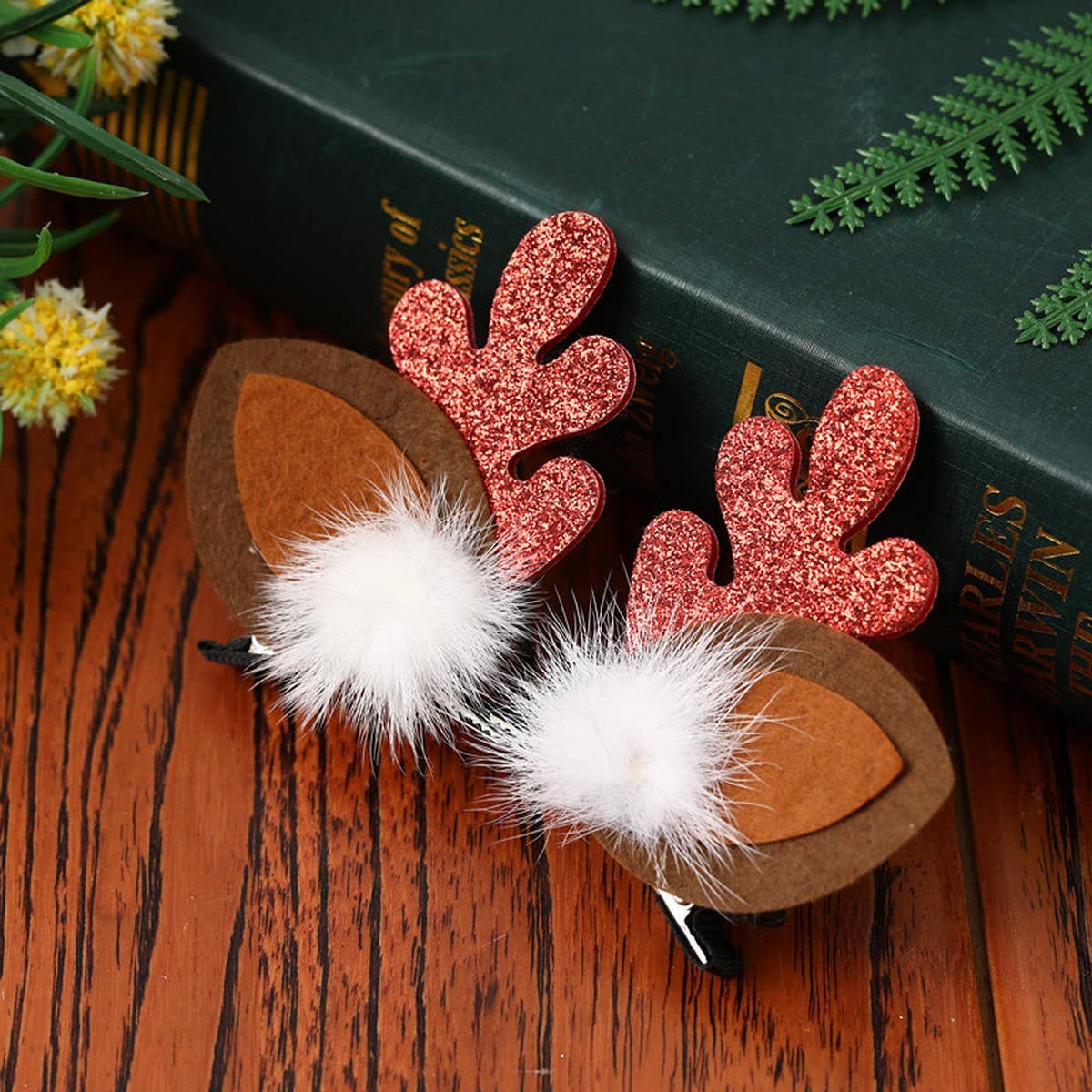 CHRISTMAS CUTE ELK ANTLERS CHILDRENS HAIRPIN_CWAHA2745