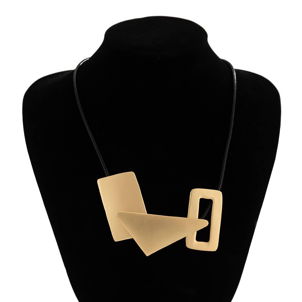 PERSONALIZED BRUSHED METAL HOLLOW NECKLACE_CWMM3140