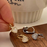 Valentines Day High-End Zircon Heart Earrings