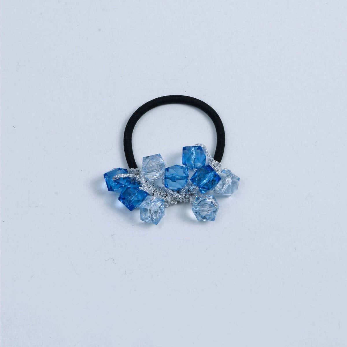 FRESH CLEAR SQUARE BEAD HAIR TIE CUTE SIMPLE BAND_CWAHA6786
