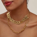 GOLD PLATED STAINLESS STEEL NECKLACE_CWMM3642