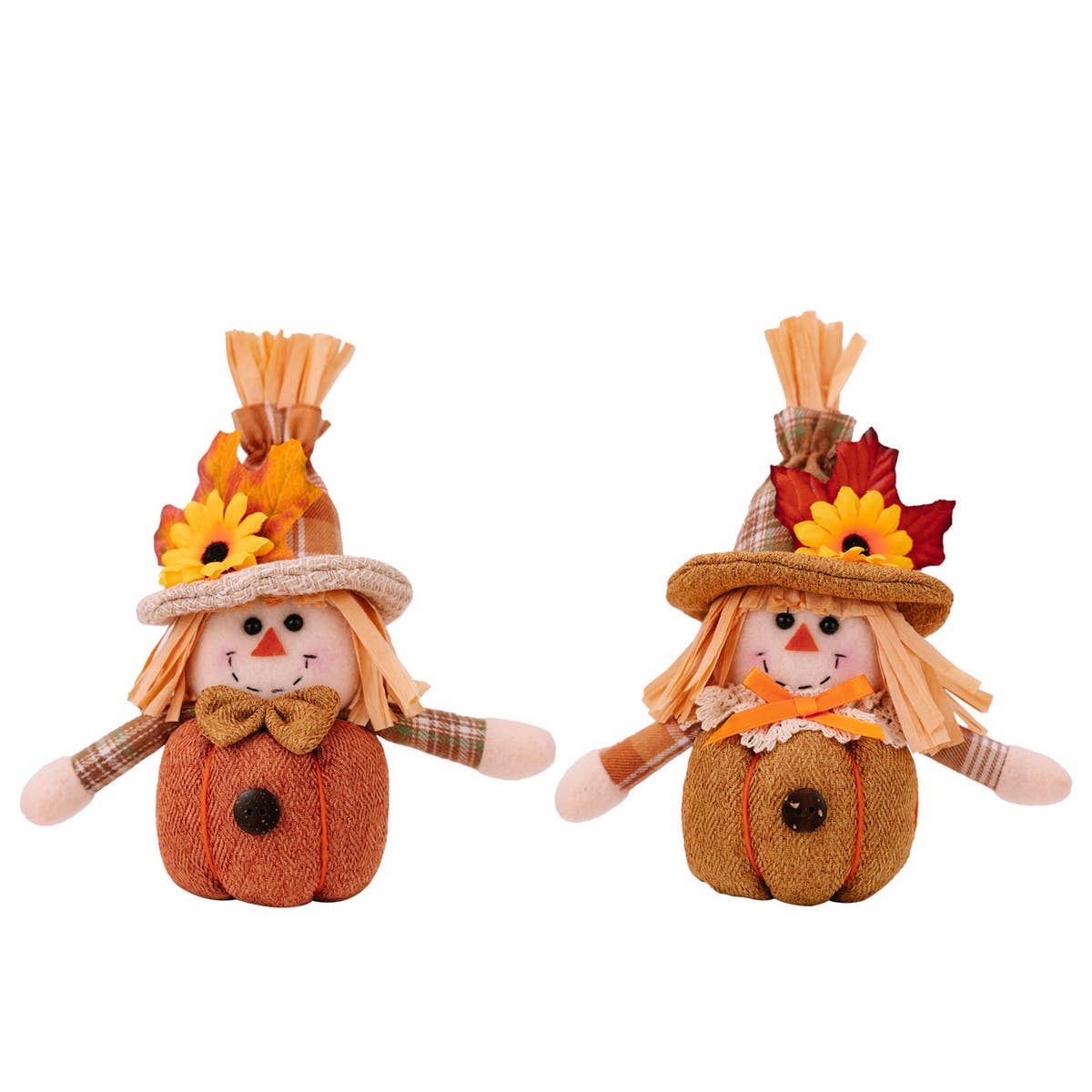 SUNFLOWER MAPLE LEAF SCARECROW DOLL PENDANT_CWMM1758