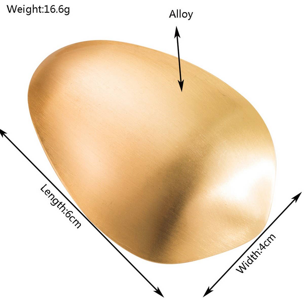 MINIMALIST METAL OVAL GEOMETRIC SPRING HAIR CLIP_CWAHA6183