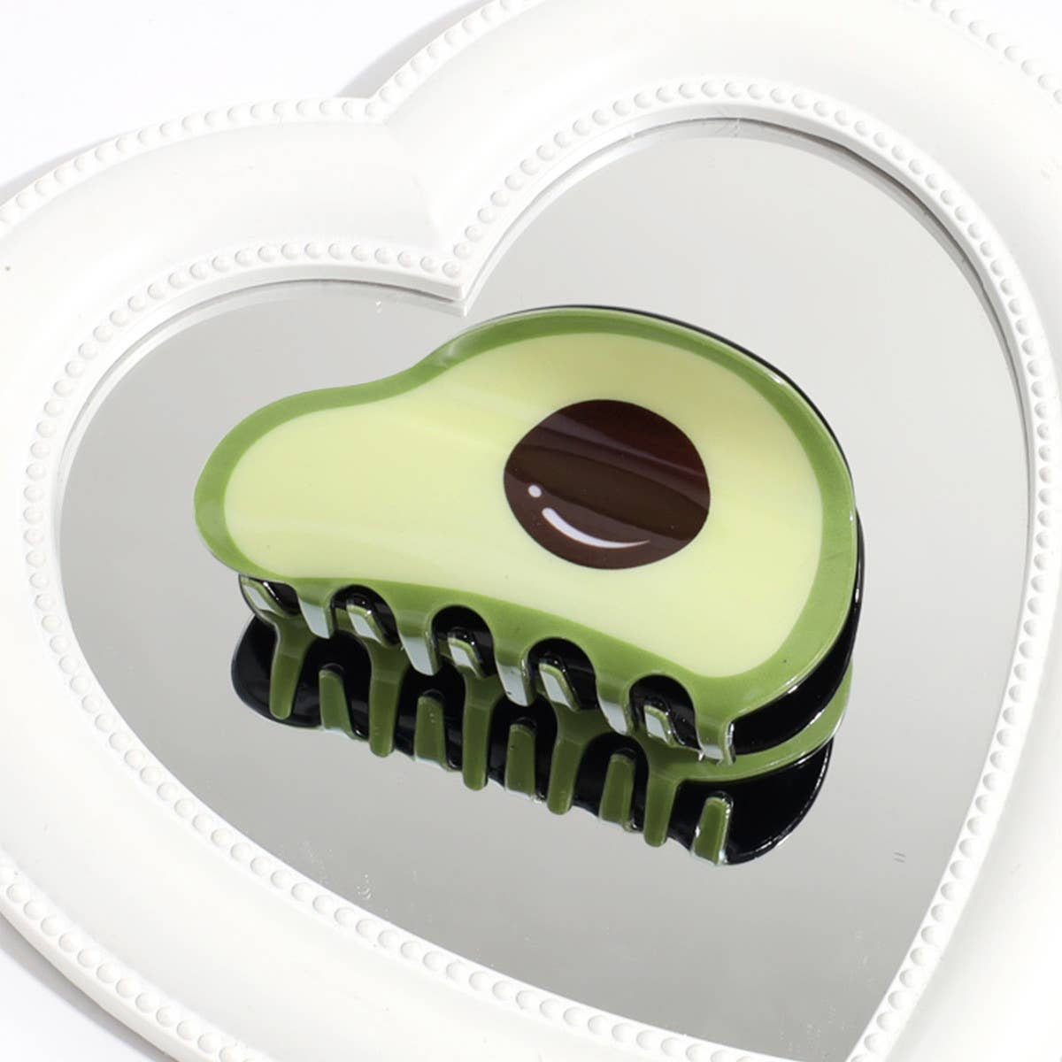 Vintage Acetate Hair Claw Angel Button Clip