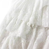 IRREGULAR LACE SKIRT CAKESKIRT HIGHWAIST MIDISKIRT_CWBMS0303