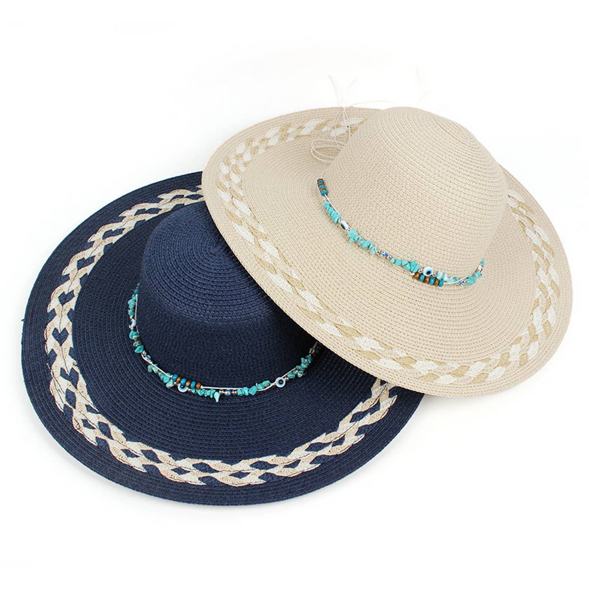 2024 NEW STYLE LACE STITCHING STRAW HAT_CWAH1203