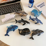 OCEAN ANIMAL ACETATE CLAW CLIP SHARK WHALE_CWAHA5703