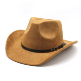 Western Cowboy Hat Brown Jazz Hat Felt Hat_Cwah2497