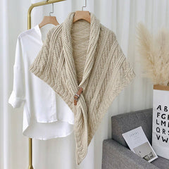 NEW LEATHER BUCKLE SHAWL TRIANGLE CLOAK_CWASC0755