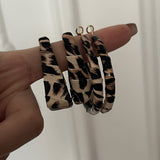 FASHIONABLE LEOPARD PRINT SILVER NEEDLE EARRINGS_CWMM3201