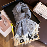 JACQUARD KNIT FRINGE SCARF SHAWL FOR WINTER_CWASC2743