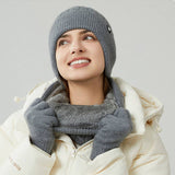 Winter Outdoor Velvet Scarf Warm Three-Piece Suit_Cwmm2802