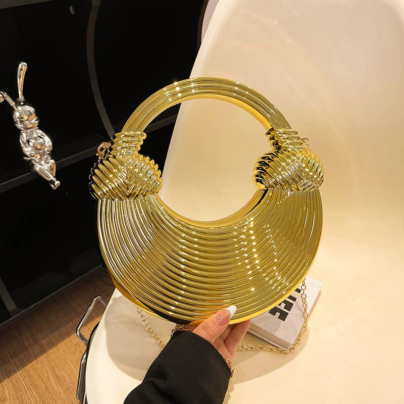 Diamond-Shaped Transparent Handbag