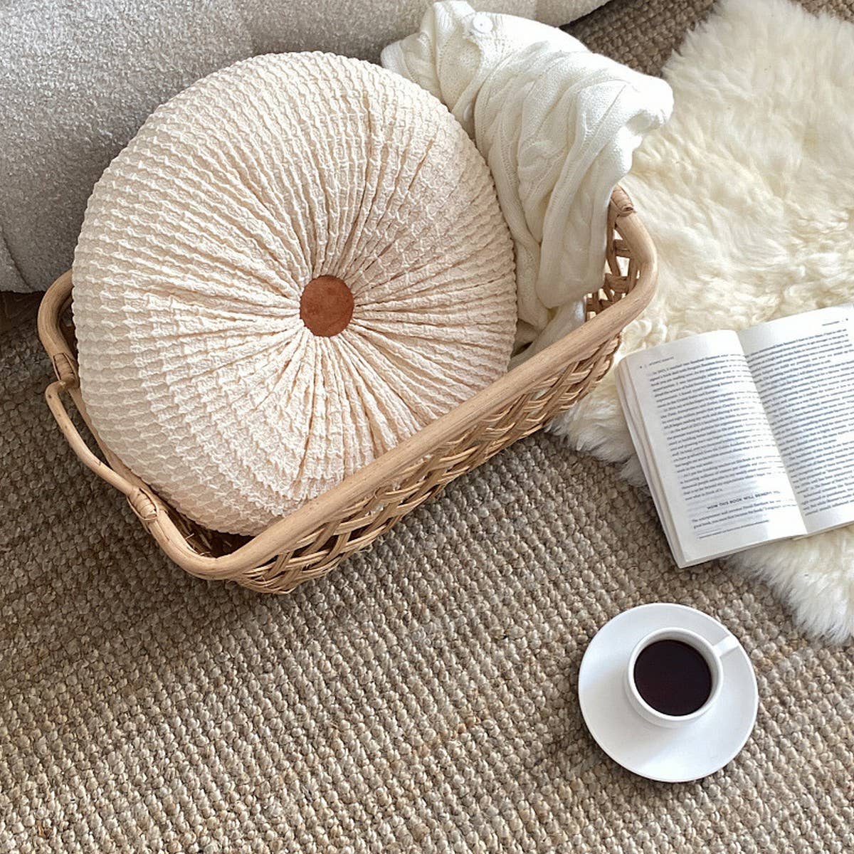 SOLID COLOR CIRCULAR PILLOW CUSHION_CWMM0852