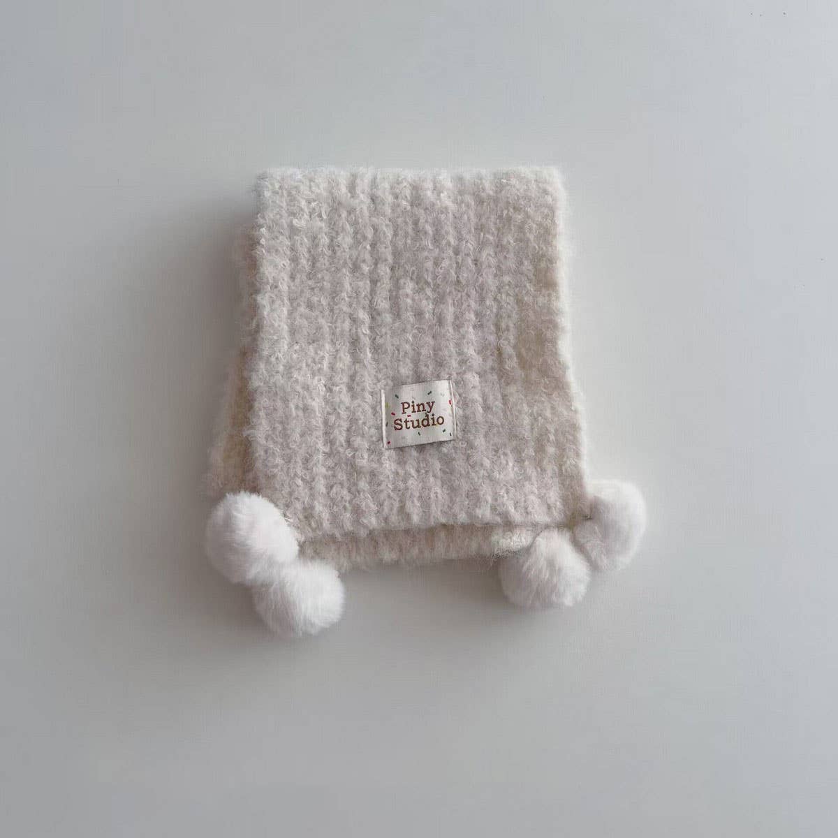 CUTE POM POM KNIT SCARF NECK WARMER FOR KIDS_CWASC2088