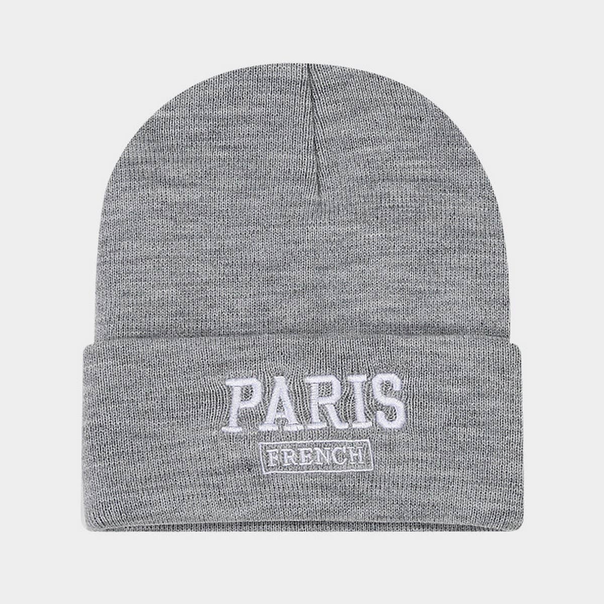 KOREAN STYLE EMBROIDERED LETTER KNITTED HAT_CWAH2120