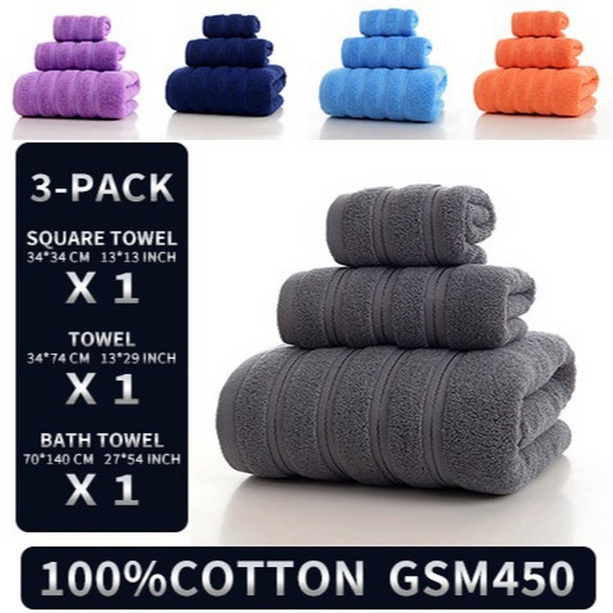 THICKENED COTTON THREE PIECE ABSORBENT TOWEL_CWMM2280