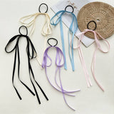 Women Bow Tassel Elastic Hair Rope_Cwaha1078