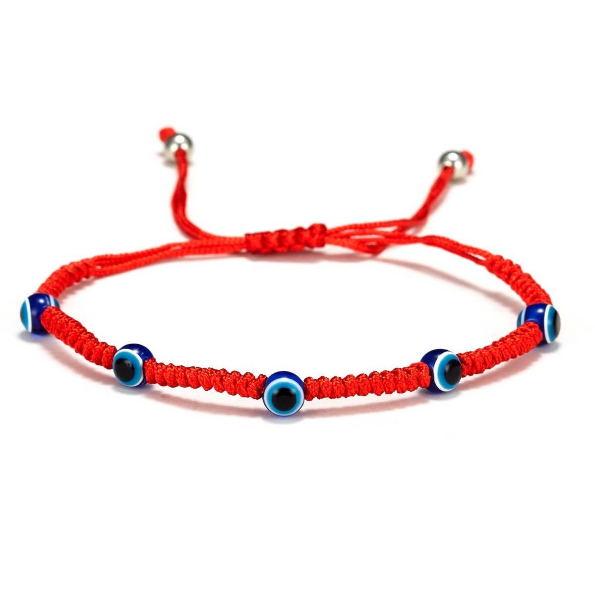Cwaje2556_Blue Eye Evil Eye Red String Bracelet