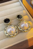 ROUND PEARL DANGLE FASHION EARRINGS_CWAJE0315
