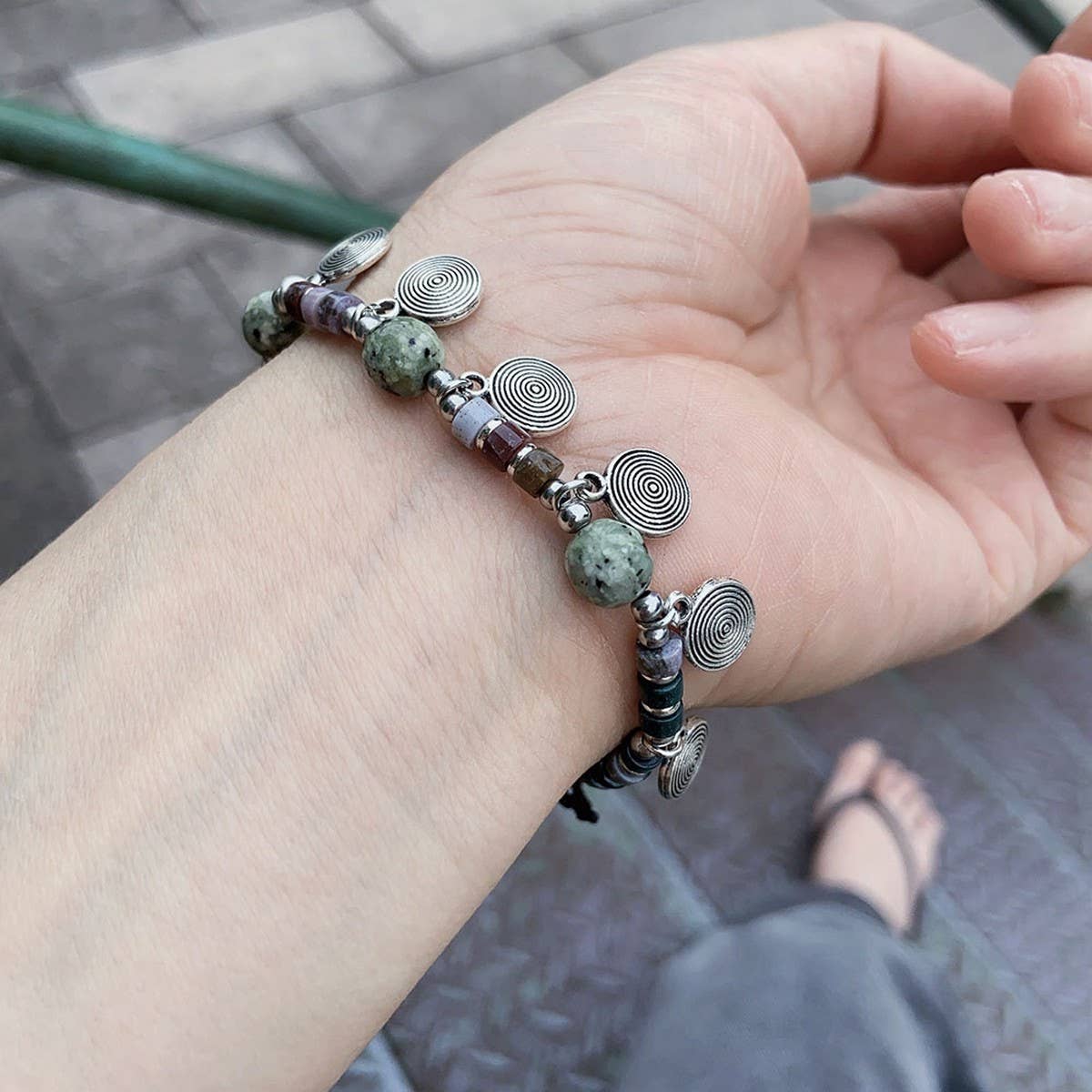 NICHE RETRO NATURAL STONE BRAIDED BRACELET WOMEN_CWAJE3980