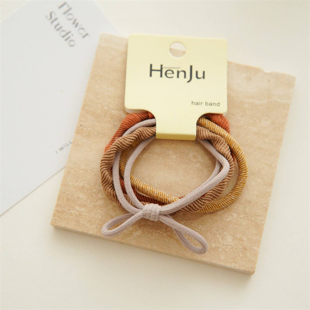 4 PIECES OF CANDY COLORED SIMPLE HAIR TIES_CWAHA1130