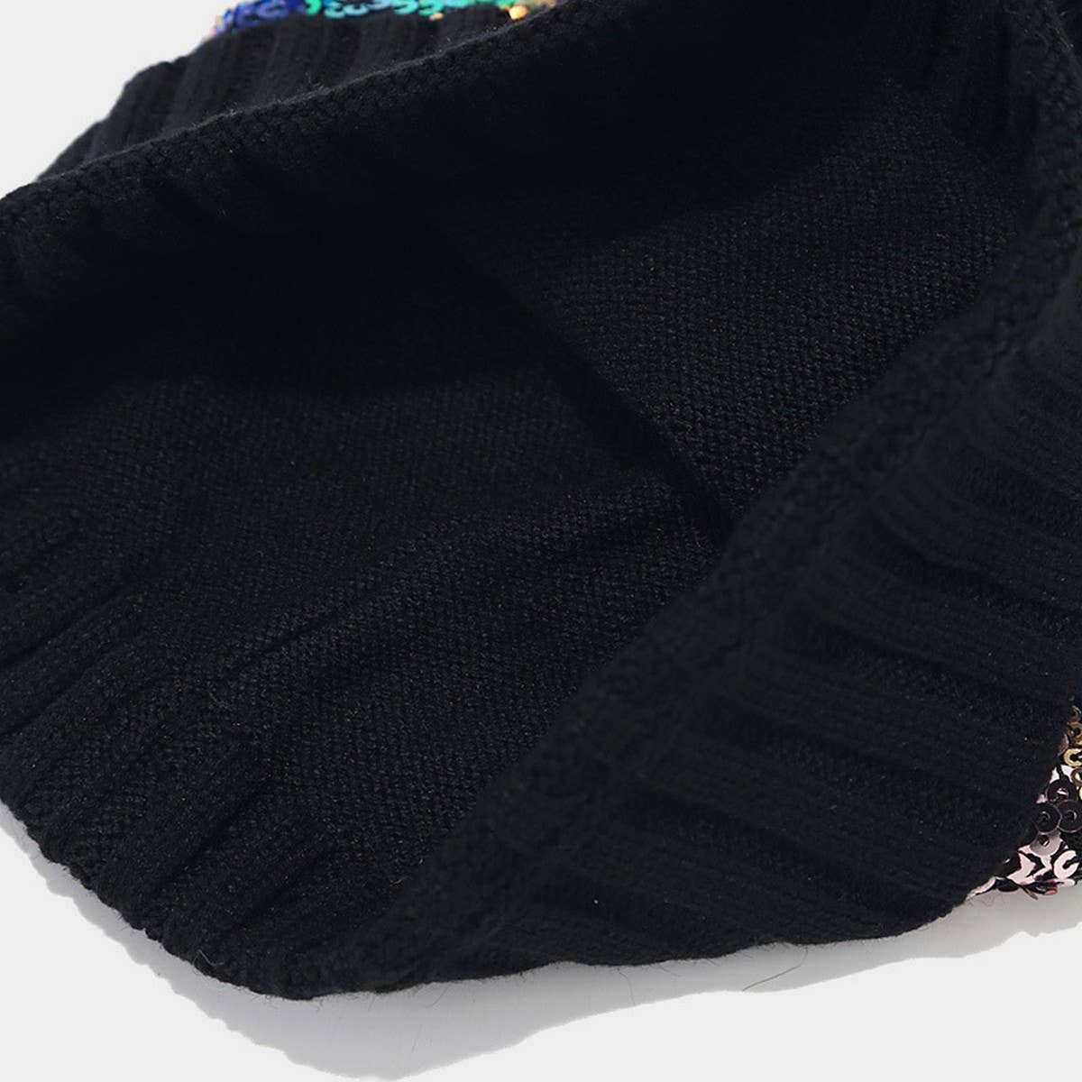 FASHIONABLE COLORFUL SEQUINED KNITTED HAT_CWAH2130